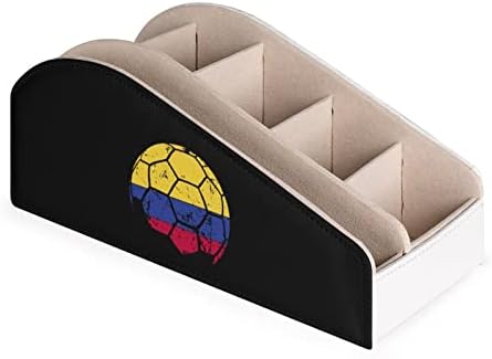 Колумбиско знаме Фудбалски држач за далечински управувач со 6 оддели PU кожа далечински организатор за складирање за домашна канцеларија