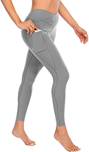 ХЕЛГИИ џебни спортски панталони јога жени тренингот за вежбање хеланки за жени со високи половини јога панталони