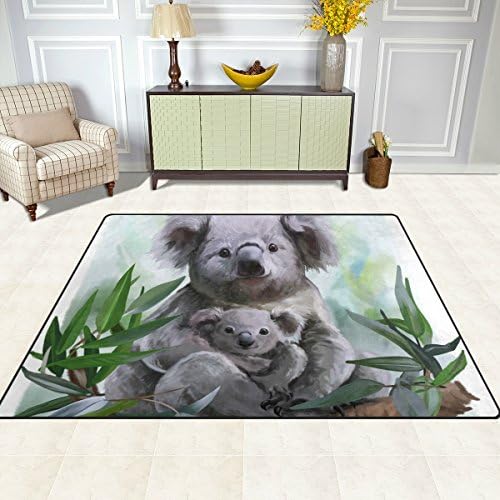 Colourlife коала и сликарство за масло за бебиња 80 x 58 инчи лесна мека подрачје за килим во затворен кат килими за домашна декорација за детска соба дневна соба