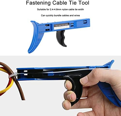 Fafeicy кабел пиштол за врзување, алатка за прицврстување на кабел, алатка за отсекување на патент со пластична рачка за најлонска кабелска