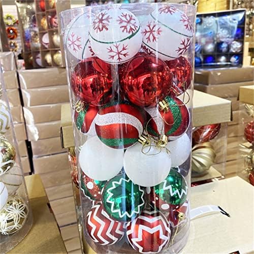 Божиќни топки корпа специјална форма во форма на електроплетирана насликана Божиќна топка пластична топка поставена Божиќна таванска декорација