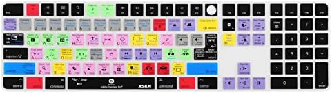 XSKN Премиера Про Кратенка Пр Функција На Копче Силиконска Тастатура Покријте Ја Кожата За 2021 Година Објавена iMac M1 24 инчна Магична Тастатура