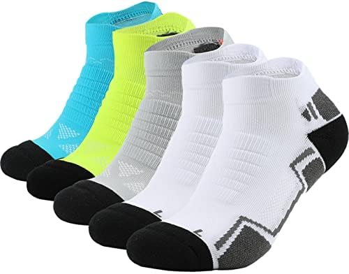 ЛАКАДЕР МЕНС Атлетик со ниско сечење на глуждот Таб Чорапи со перничиња за дишење дебели чорапи за трчање