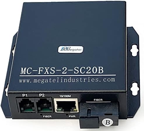 Mc-FXS-2-SC20B, 2 КАНАЛНИ САДОВИ Телефонски Линии Преку Конвертор На Влакна + 1 Брза Етернет Порта