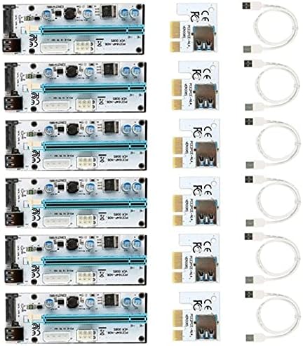 Конектори VER 008S USB 3.0 PCI -E Express 1x до 16x Extender Riser Adapter SATA Power Cable Cable со голема брзина 1000MB/s кабел