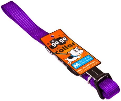 Gogo Pet Products Comfy Nylon 3/8-инчен прилагодлив јака за домашно милениче, X-мали, виолетова