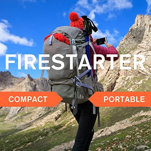 Стартер за пожар за кампови - Дебела Феро Род Водоотпорна Флинт и челик 6 во 1 итен материјал за кампување, пешачење, лов, комплет