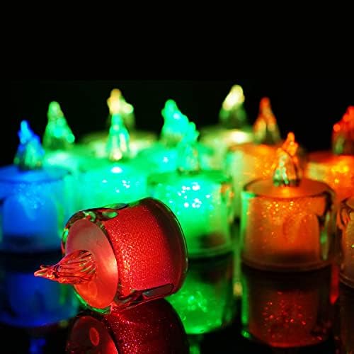 Starrymine Flamless LED чајни светлосни свеќи со неотворени LED свеќи за светло, лажни свеќи, светлосни светла