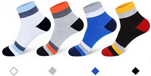 XWWDP 5 пара машки памучни чорапи во есен и зима, спортски чорапи со дишење делови за мажи за мажи