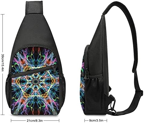 Света геометрија Трендовски сад за прашка, обичен крст ранец ранец со лесна торба за градите за пешачење за патувања