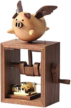 Houkai Home Decoration Music Music Octave Box Flying Pig Creative Wood Подарок годишнина од подароците за Денот на вineубените