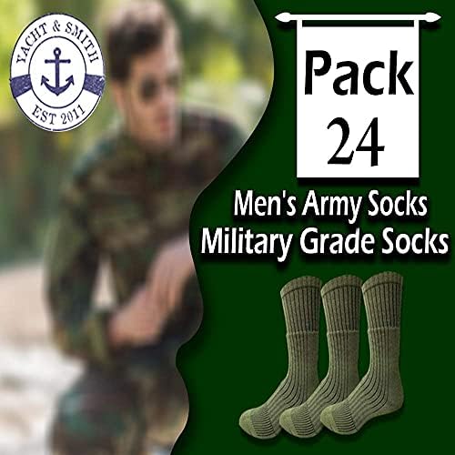 Јахти и Смит машки армиски чорапи, воено одделение чорапи со големина 10-13