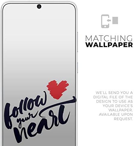 Дизајн Скинц Следете го вашето срце V3 Заштитна винил Декална обвивка за обвивка на кожата компатибилен со Samsung Galaxy S20