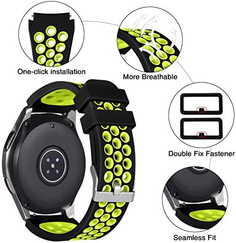 Lerobo компатибилен за Samsung Galaxy Watch 3 бендови 45мм, Galaxy Watch 46mm опсези, Gear S3 Frontier, Classic Watch Band, 22mm Soft