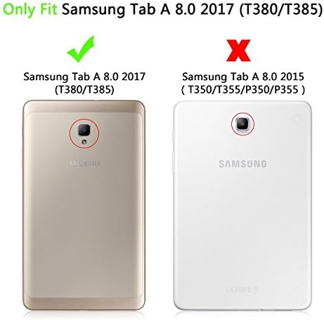 Samsung Galaxy Tab A 8.0 2017 Case, Newshine Premium Flip Folio PU кожа штанд со картички/држач за готовина за Galaxy Tab A