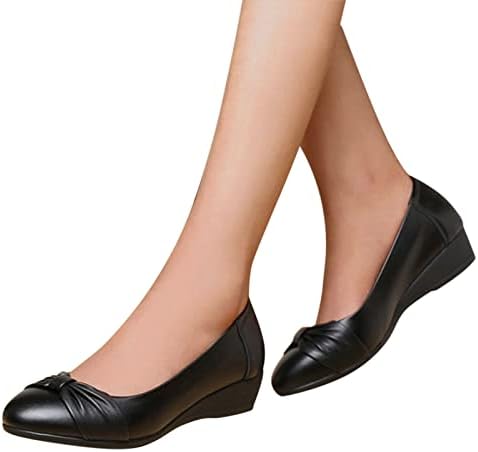 Womenените балетски рамни чевли за жени модни жени што дишат чипка чевли со клинови за обични рамни чевли за жени