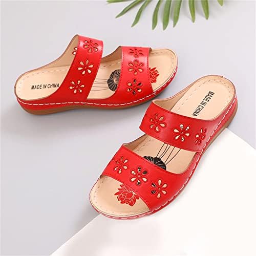 Хаоканба рамни дами летни пролетни стилски сандали римска мода и папучи цвет женски сандали лизгачки за жени