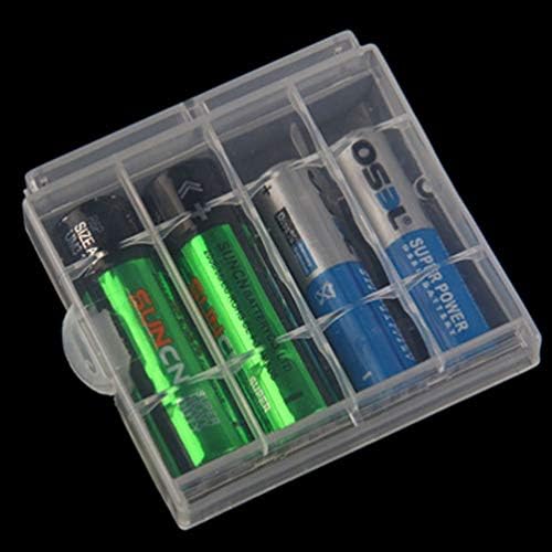 ДОИТОЛ Батерија Портатил 10 парчиња Транспарентен Држач За Батерии Организатор Пластична Преграда Мултифункционална Преносна
