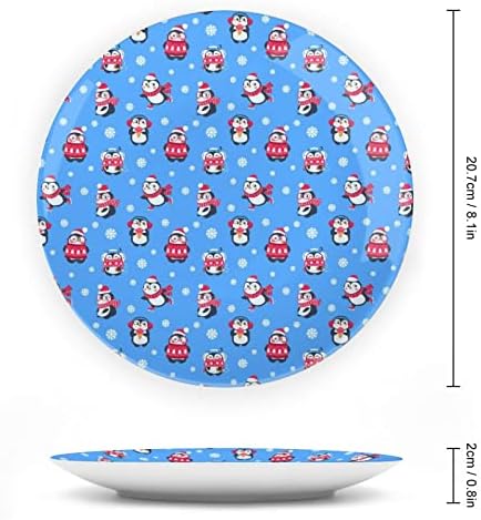 Пингвини Божиќна декоративна чинија со стојат сопствена коска Кина домашна чинија за домашна дневна соба кујна