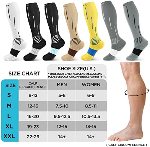 Чорапови за компресија на Нејка, медицински атлетски чорапи со теле за обновување на повреди и олеснување на болката, спортска заштита-1