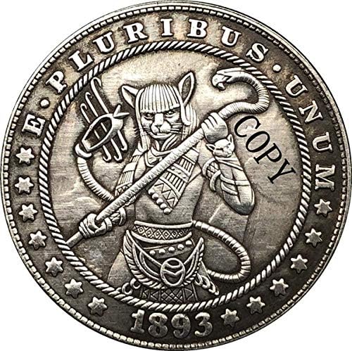 Скитник Никел 1893-САД Морган Долар Монета Копија Тип 191 Копија Орнаменти Собирање Подароци