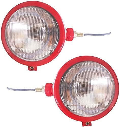 Комплет светилки за глава од 2 Светилки За Нов трактор Махиндра Во Црвена боја, Со Сијалица-11000403