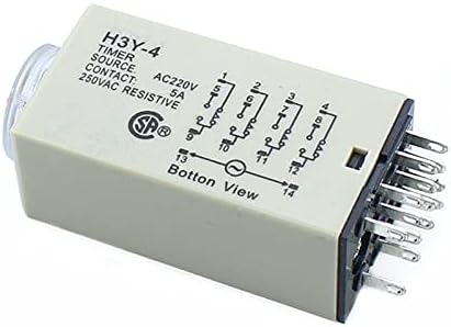 DASEB H3Y-4 0-5S Моќност OnTime Доцнење Реле Тајмер DPDT 14Pins H3Y-4 DC12V DC24V AC110V AC220V