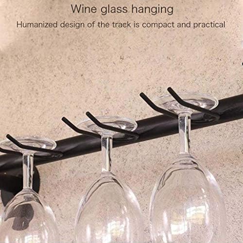 Dashadao wallидни метални лавици за вино со вино стаклена решетка цевка виси држач за шише дрвени лебдечки полица Индустриски антички