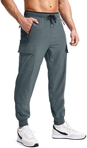 G Постепени машки џогери со мулти џеб лесен брзо суво пешачење панталони за мажи атлетски патувања голф на отворено