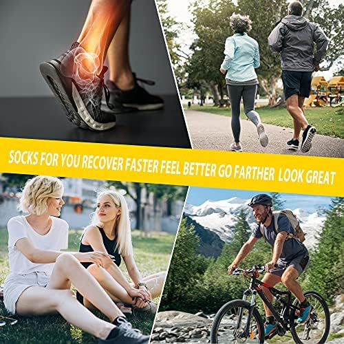 COLUMMEFOOT COMPSSS COOMS за циркулација на мажи и жени- Поддршка за чорапи за фасцитис за атлетски велосипедизам