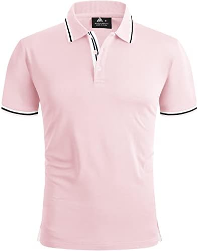 V Valanch Golf Polo кошули за мажи со кратки ракави влага за лето лето -обични кошули со тениски поло, тениски поло.