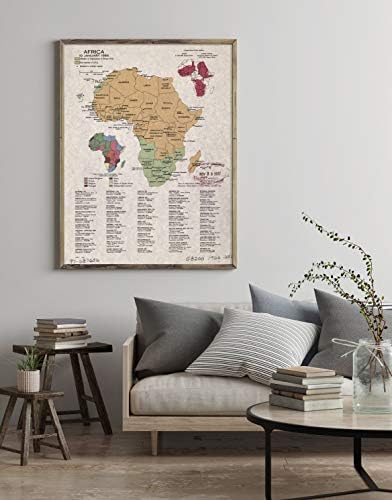 1966 мапа | Африка, 10 јануари 1966 година | Африка | Организација на мапата на африканското единство Големина: 18 I