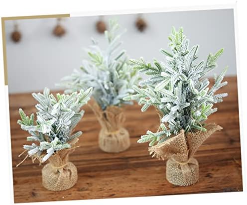 Pretyzoom биро новогодишна елка дома украс Снег собрани новогодишни елки, бор букет Декорирај креативно Божиќно дрво украсување