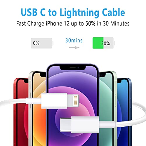 Краток USB C до молња Кабел 3pack 7Inch [Apple MFi Сертифициран] Iphone Брз Полнач Кабел Тип-C Кабел За Полнење За Испорака На Енергија за iPhone