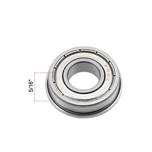 uxcell FR8ZZ FLANGE BALL LEATER 1/2 x 1-1/8 x 5/16 Заштитени хромирани лежишта 4 парчиња