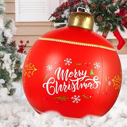 Homotte ги предводеше божиќните украси на топката, 24 инчи задебелени на 2,5 мм голема украсена топка на отворено со полнење светлина