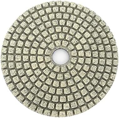 7PCS/SET 4INCH Бела подлога за полирање на бела дијамант 100мм Влажни флексибилни влошки за полирање за подлога за полирање на подот од камени