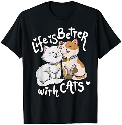 Животот На Љубителите На Мачки На Вљубените Е Подобар Со маица за денот На мајката На Мачките