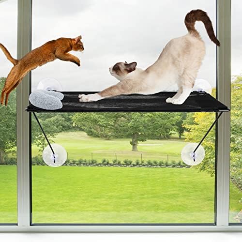 Бебобли Мачка Прозорец Седалото, Метал Поддржан Мачка Прозорец Импровизирана Лежалка За Внатрешни Мачки, Пет Прозорец Одмор Седиште