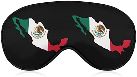 Мексико знаме мапа Смешно спиење маска за очи мек заслепено око со прилагодлива лента за ноќни очила за мажи за жени