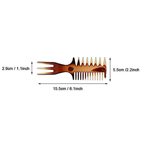 6 типови чешел за коса, ретро машка рачка чешел со двојна еднострана фризура чешел со текстура, голем стилизинг чешел за мажи, масло