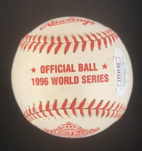 Дерек Џетер Њујорк Јенкис Сингл Потпишан 1996 Светската Серија Официјален БЕЈЗБОЛ ЏСА-Автограм Бејзбол