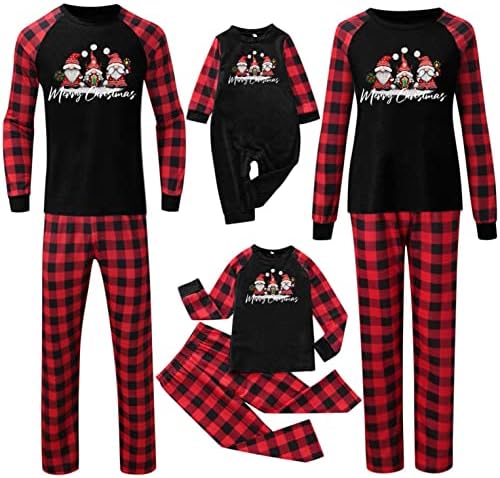 XBKPLO Божиќна облека за пижами семејство за спиење, семејна пижами за спиење за спиење Божиќ, Божиќна двојка подароци за него