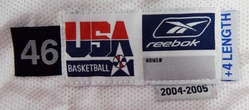 2004-05 Тим во САД кошарка празна игра издадена Бела Jerseyерси 46+4 DP20269 - користена игра во НБА