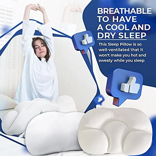 Abimy 3D ергономска перница, сите кружни длабоки зависности од пена од пена, перница, ергономска перница за потпирачот за глава со микроболи што се пополнуваат перници