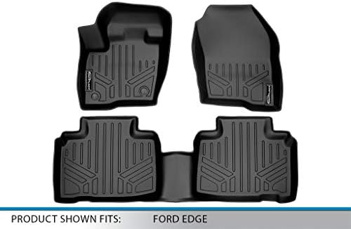 Maxliner Custom Fit Fit 2 Row Floor Mat Liners Постави црно за 2015-2021 Ford Edge
