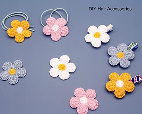 Meisfly 64pcs цвет шие на декоративни закрпи капчиња цветни апликации за облека за облека, торби, уметнички занаети DIY декор,