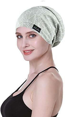 FocusCare Satin наредени капаче за спиење со кадрава коса, прилагодливи надворешни комори внатрешно-силки сатен