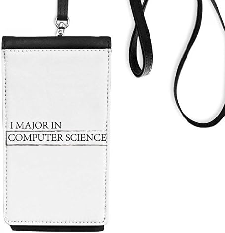 Цитат, јас сум главен во компјутерски науки телефонски паричник чанта што виси мобилна торбичка црн џеб