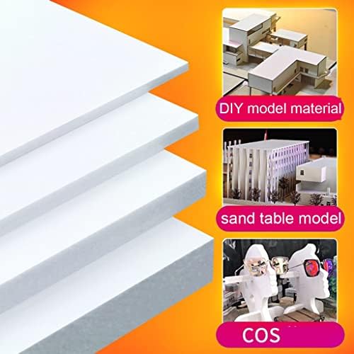 5 парчиња архитектура ПВЦ табла за пена, пластична плоча за пена, бела DIY пенабоадрд модел плоча